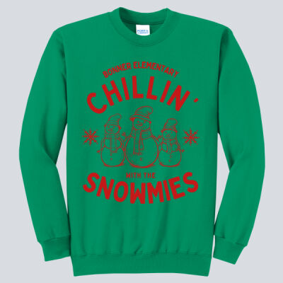 Adult Crewneck - Winter Holidays - Chillin' - Red Thumbnail