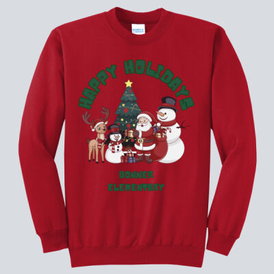 Adult Crewneck - Winter Holidays - Happy Holidays - Green Thumbnail