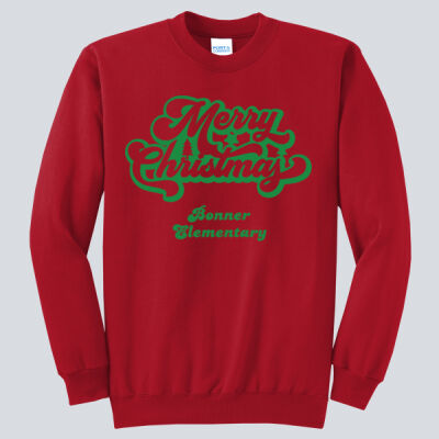 Adult Crewneck - Winter Holidays - Merry Christmas - Green Thumbnail