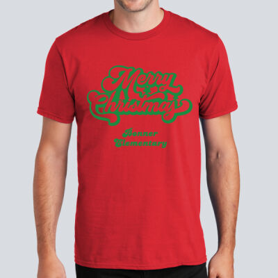 Adult T-Shirt - Winter Holidays - Merry Christmas - Green Thumbnail