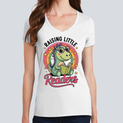 Women's V Neck Tee - Raising Little Readers Thumbnail